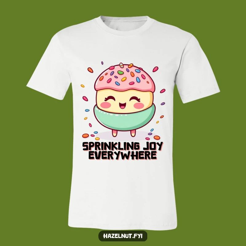 Funny Macaroon Juggling T-Shirt: Giggling Treat Sprinkles, Hilarious Dessert Tee