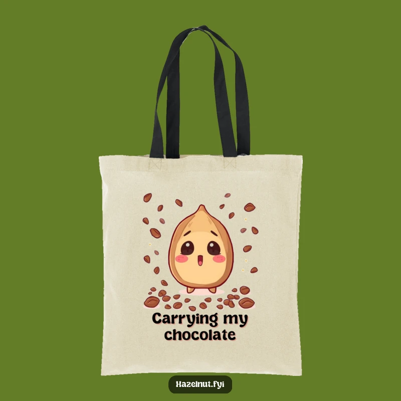 Funny Hazelnut Tote Bag: Cacao Nibs Shower Surprise Funny Gift Accessory