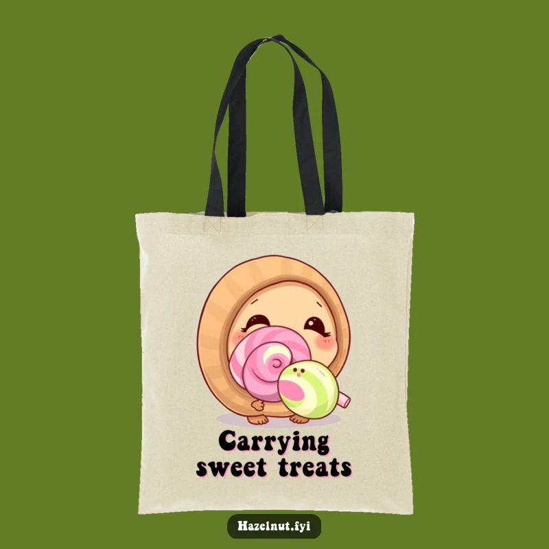 Funny Curious Hazelnut Tote Bag: Carry Your Sweet Adventures