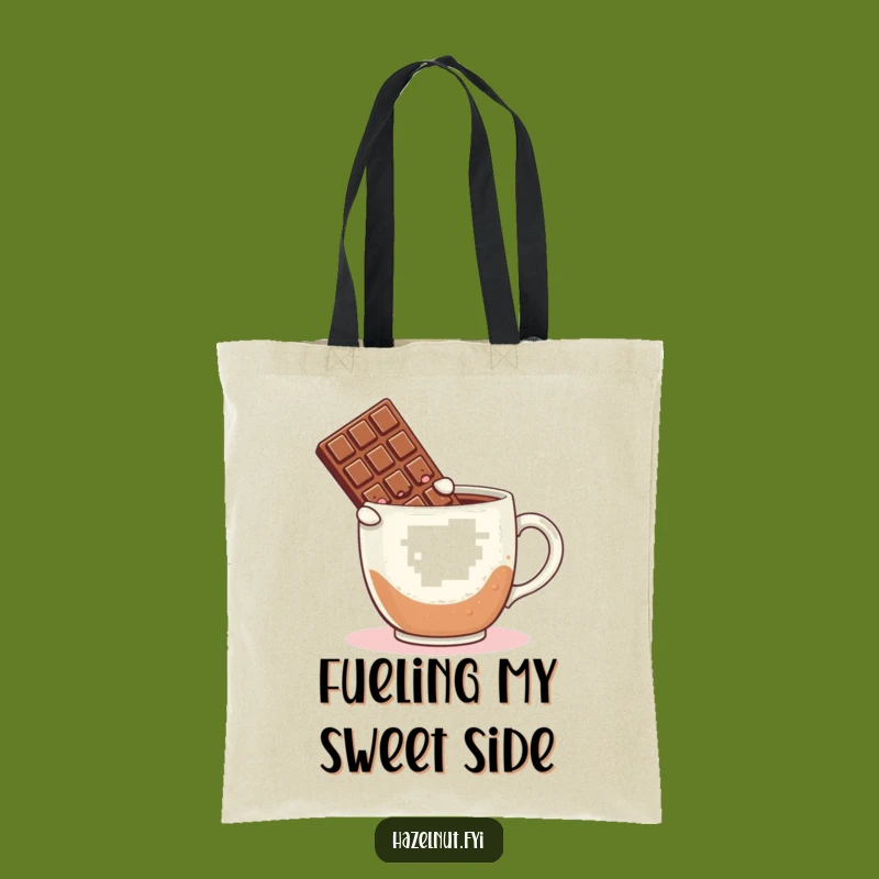 Funny Chocolate Coffee Tote Bag: Chic Blushing Bar Leaping, Practical & Hilarious Gift