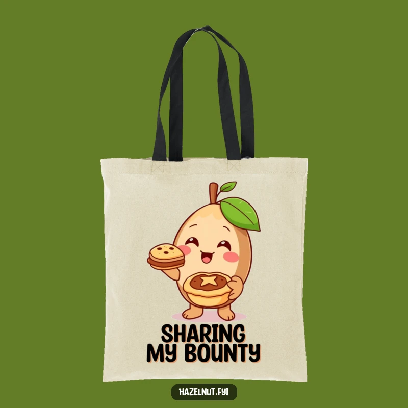 Funny Cheerful Hazelnut Tote Bag: Carry Kindness and Treats