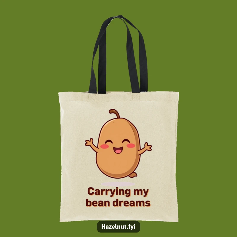 Funny Coffee Bean Hop Tote Bag: Cheerful Bean Tote, The Ultimate Eco-Friendly Funny Gift