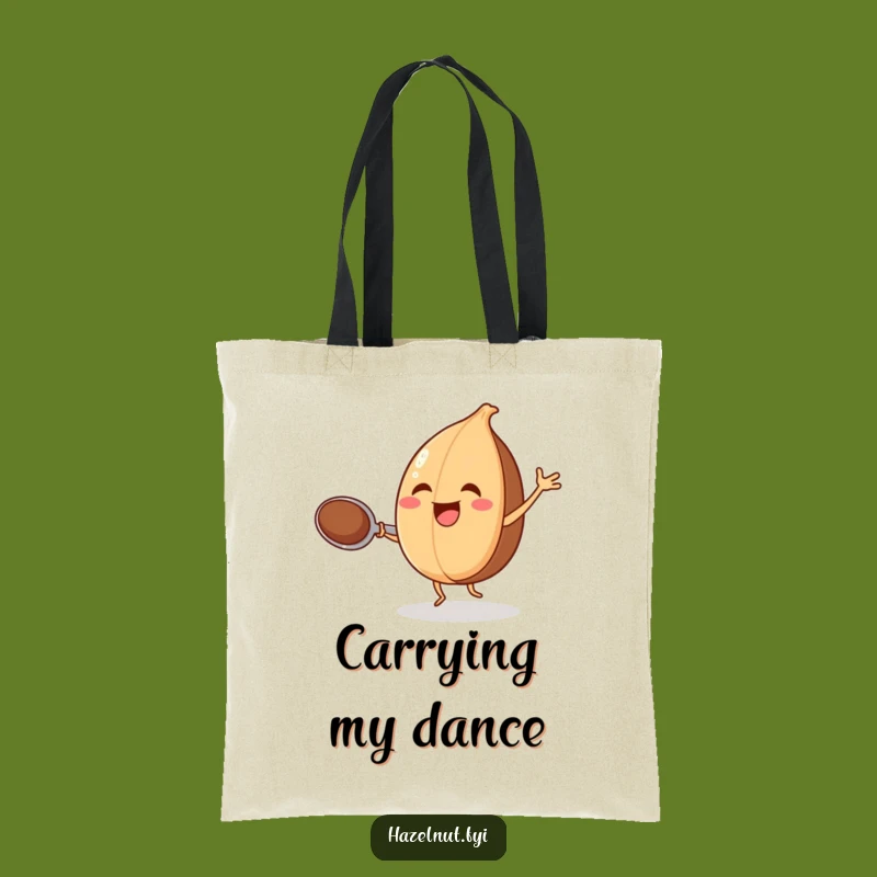 Funny Hazelnut Dance Tote Bag: Carry Your Joy & Kitchen Essentials!