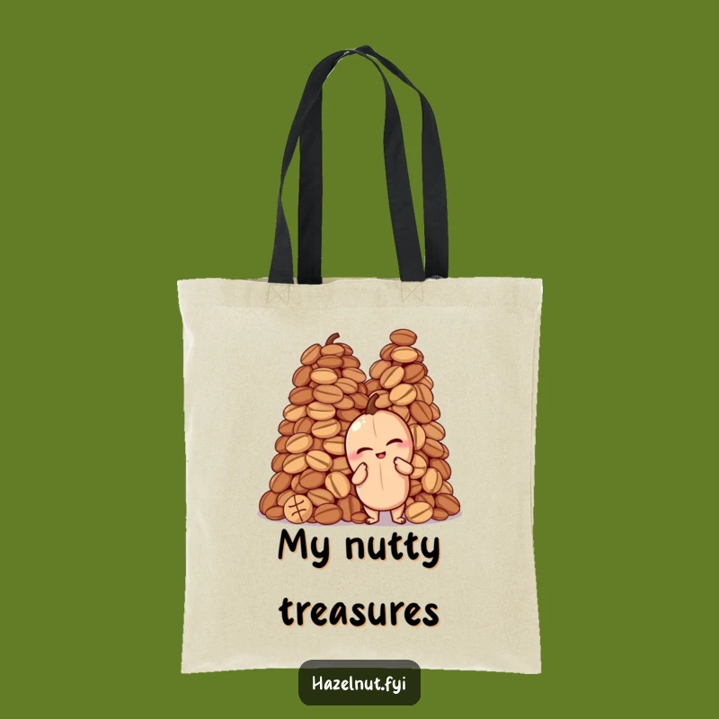 Funny Hazelnut Nutty Tote Bag: Winking Pose, Practical & Hilarious Accessory