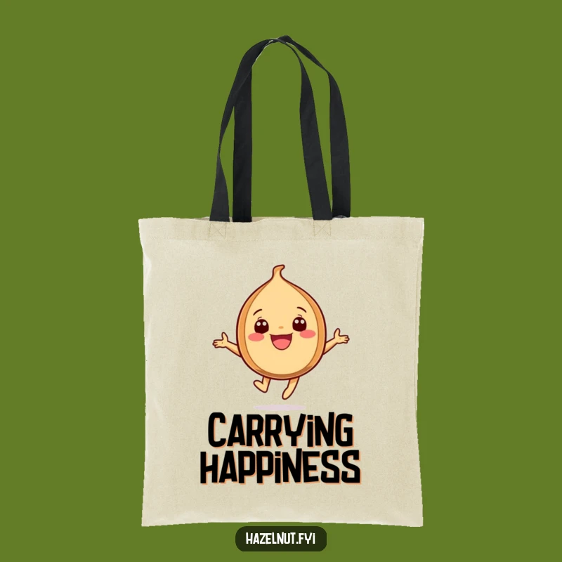 Funny Leaping Hazelnut Tote Bag: Carry Your Joy with This Exuberant Design