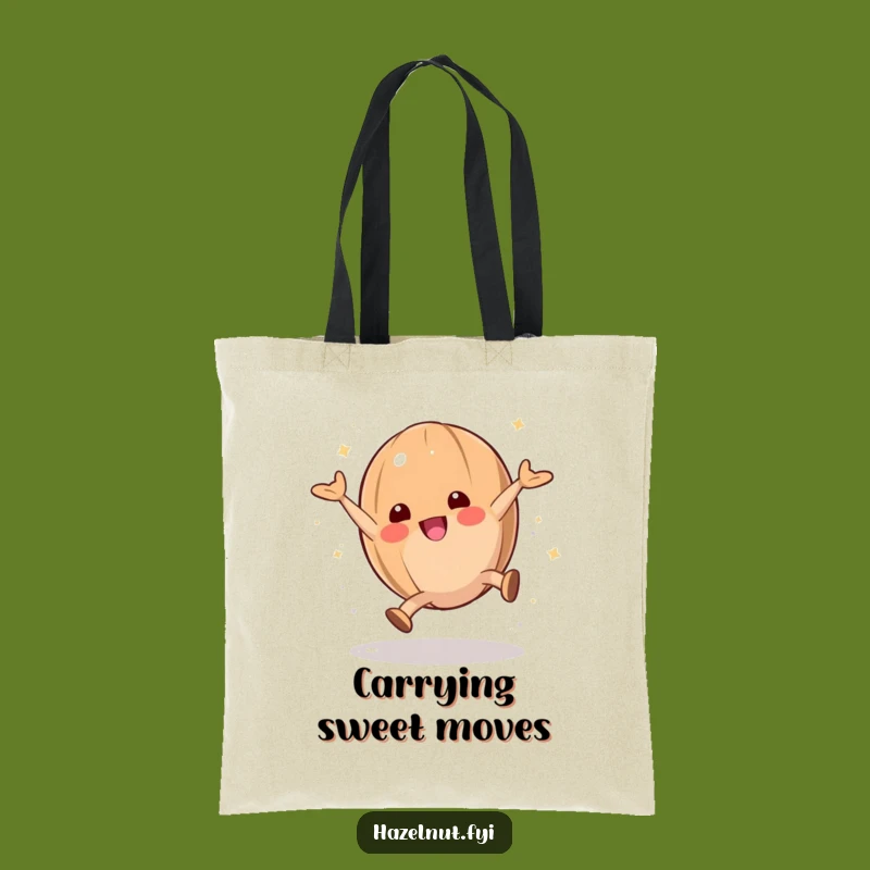 Funny Playful Hazelnut Tote Bag: Carry Your Fun and Energy