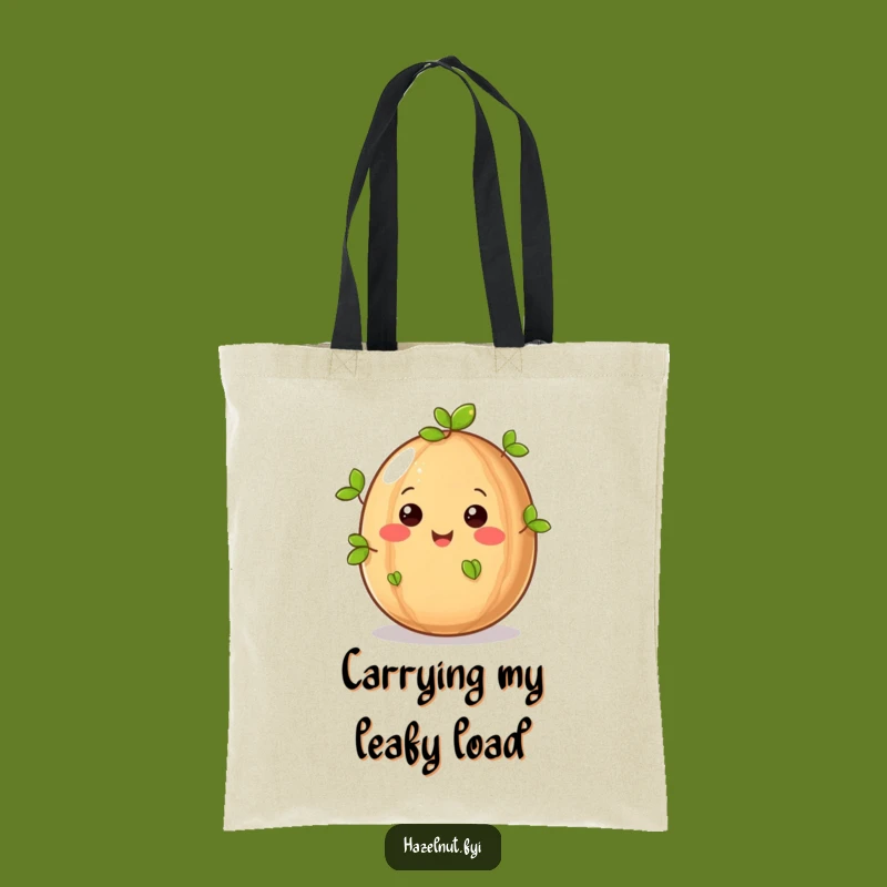 Funny Sprouting Hazelnut Eco Tote Bag - Carry Your Smile Gift