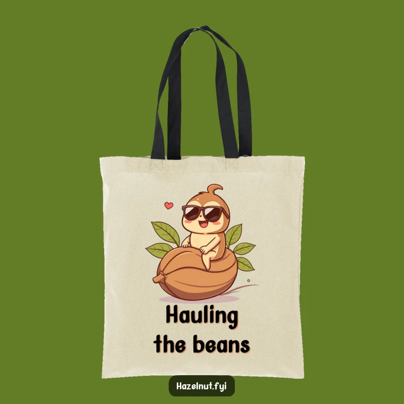 Funny Hazelnut Coffee Bean Tote Bag: Carry Your Laughs - Perfect Funny Gift