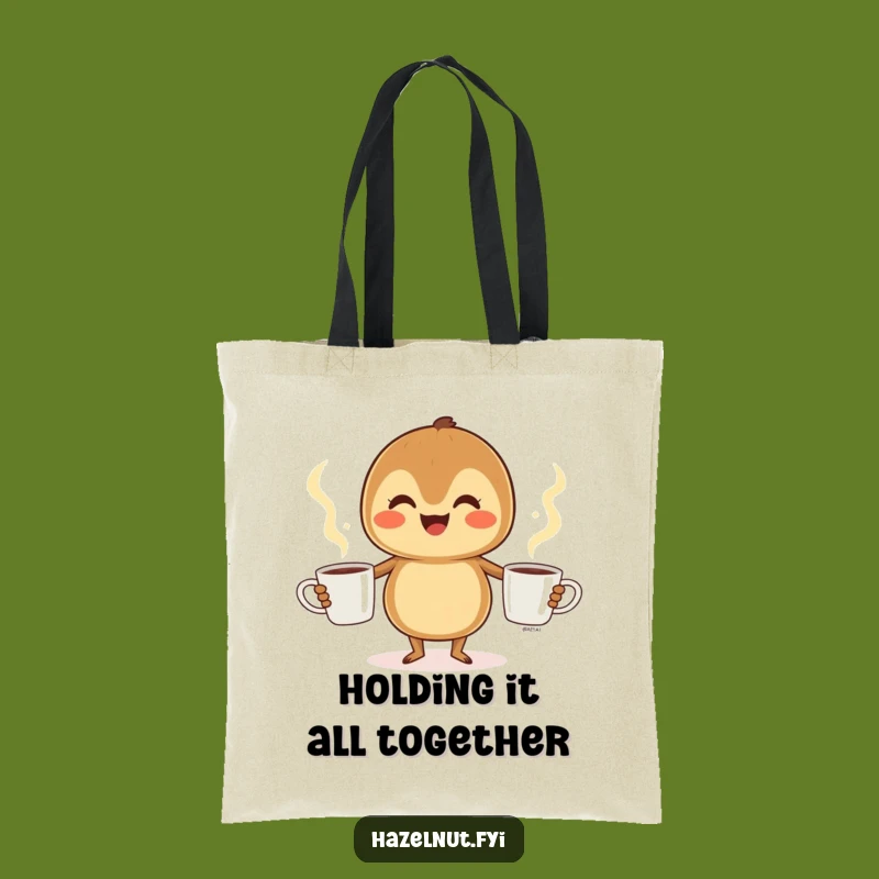 Funny Hazelnut Coffee Juggler Tote Bag: Carry Your Essentials with a Smile