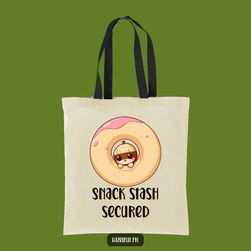 Funny Hazelnut Doughnut Tote Bag: Carry Your Treats & Smiles!